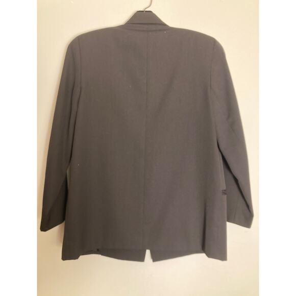 Gianni Black Double-Breasted Wool Blend Blazer Sz 6 Petite ~ Polished Perfection - Picture 5 of 8